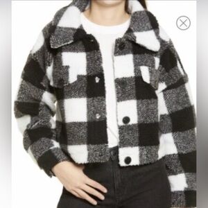 Vigoss Black and White Plaid Jacket, Size M